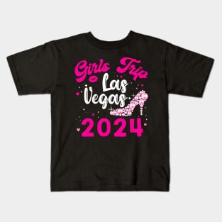 Las Vegas Girls Trip 2024 Cute Summer Vacation Party Match Kids T-Shirt